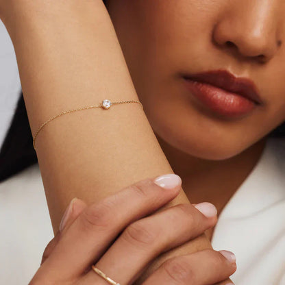 Clea Moissanite Sten armband | Guld