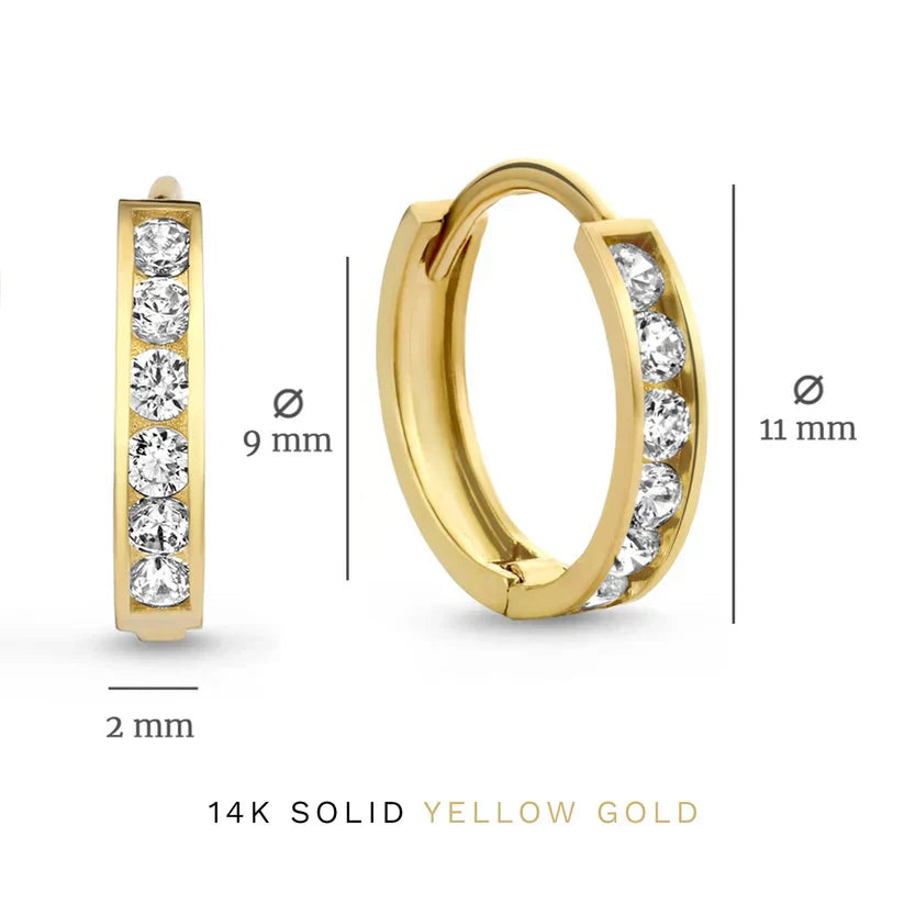 Dara Brillane Sten örhängen Set | Guld