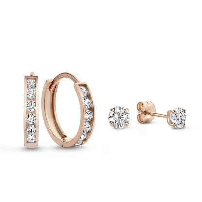 Dara Brillane Sten örhängen Set | Guld