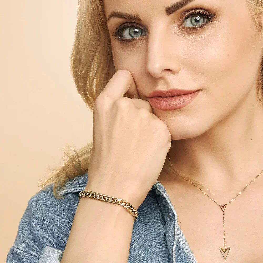 Estate Cuban armband | Guld