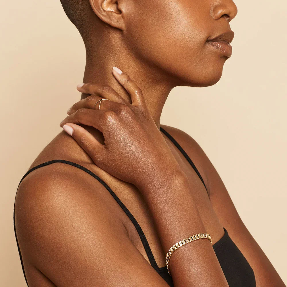 Estate Cuban armband | Guld
