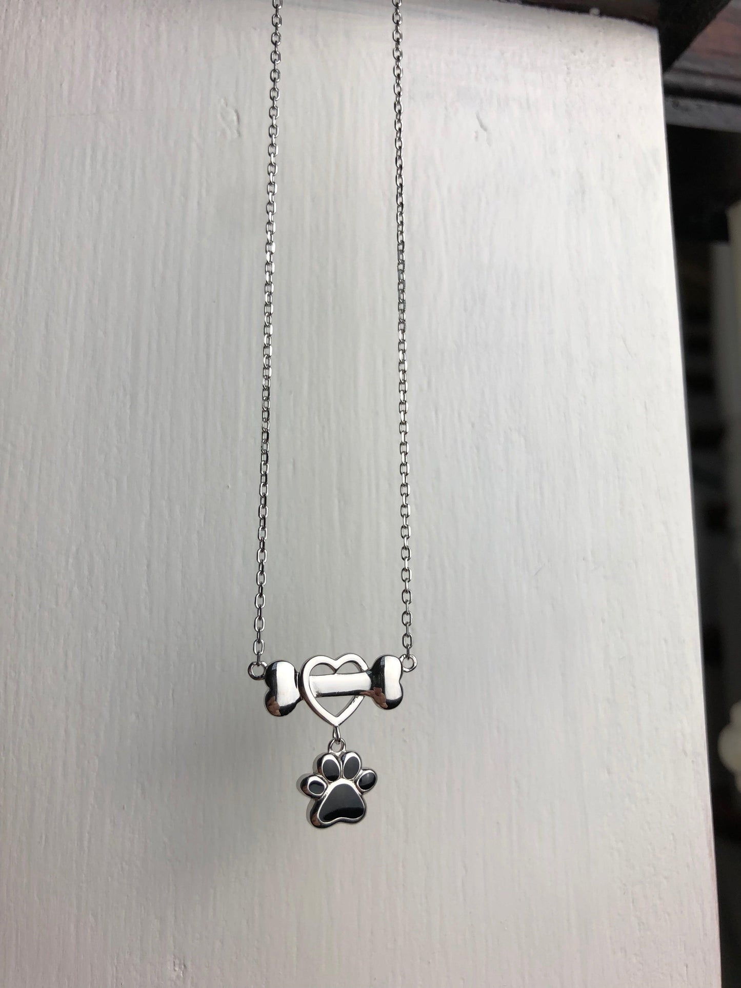 Sterling Silver Tass Print Memory Halsband 1
