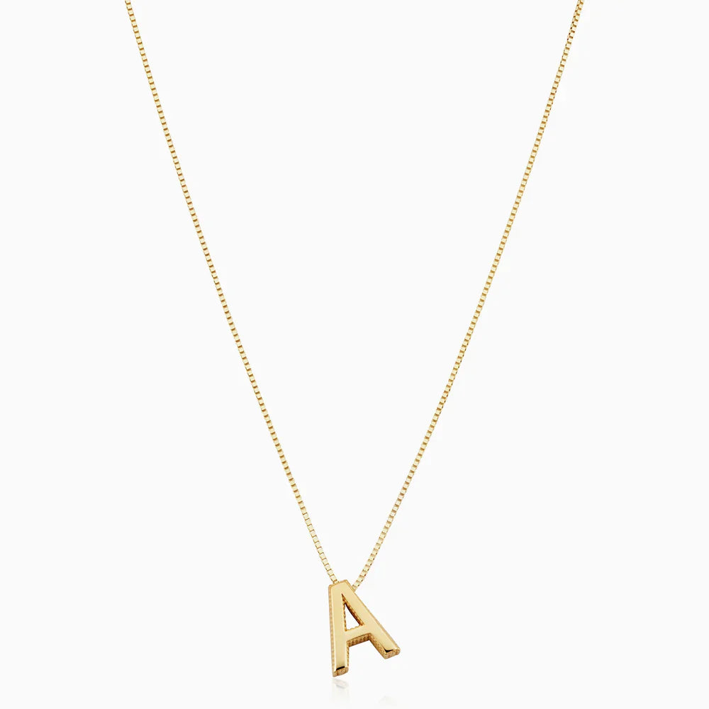 Kärlek letter initial necklace | Guld