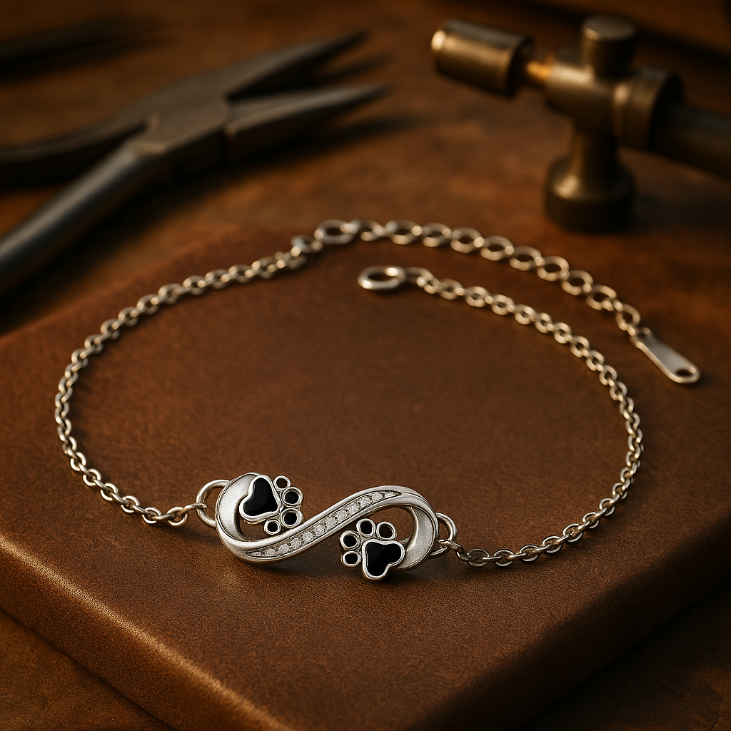 Infinite Symbol Hänge Dogs Tass Womens Armband