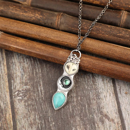 Turquoise Uggla Wisdom Bar Halsband