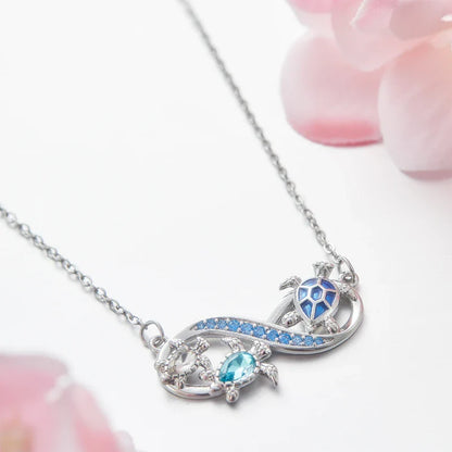 Infinity Sköldpadda Kristall Halsband