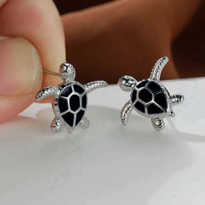 Havs Sköldpadda Stud Örhängen Ocean Inspired