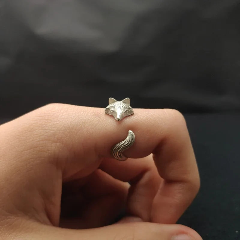 Silver Räv Ring Justerbar Women