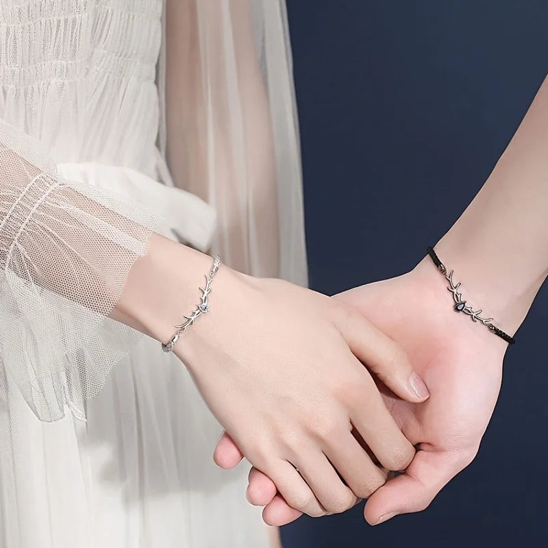 Deer Horn Hjärta Armband Zircon