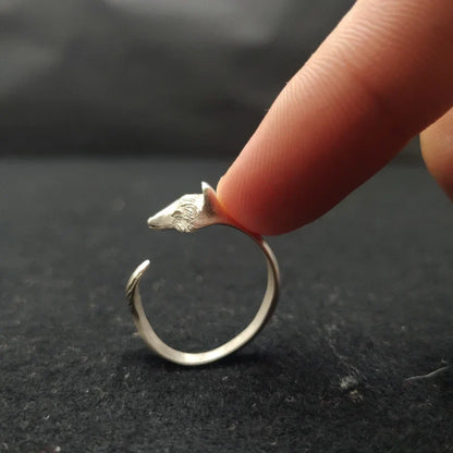 Silver Räv Ring Justerbar Women