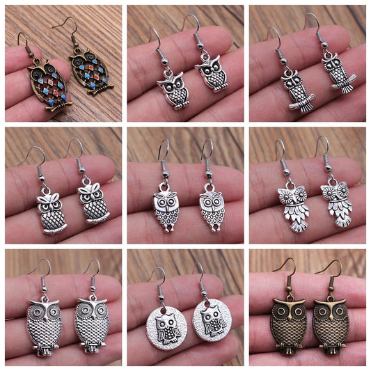 Vintage Uggla Bohemian Dangle Örhängen
