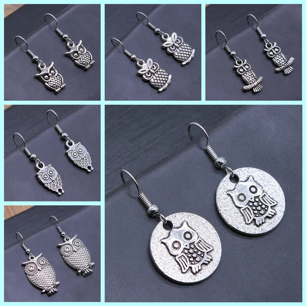 Vintage Uggla Bohemian Dangle Örhängen