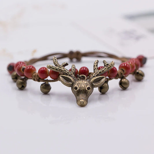 Ceramic Fawn Berlock Armband Handgjord