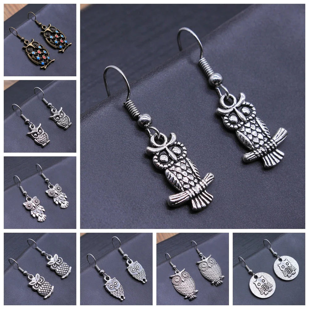 Vintage Uggla Bohemian Dangle Örhängen