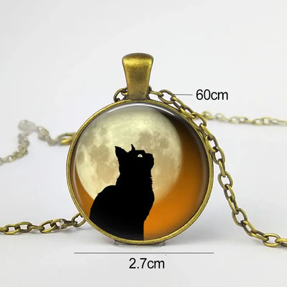 Skog Spirit Animal Glass Hänge Halsband