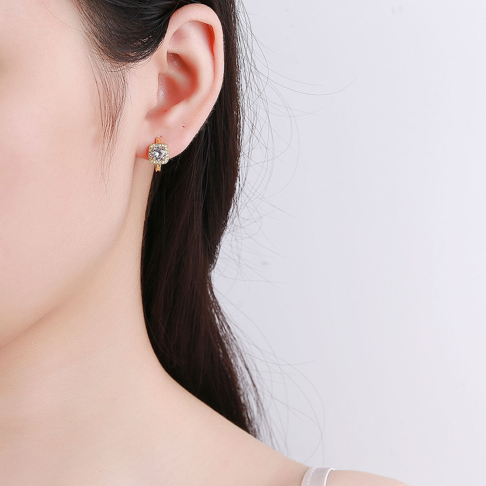 Nadine square earrings | Guld