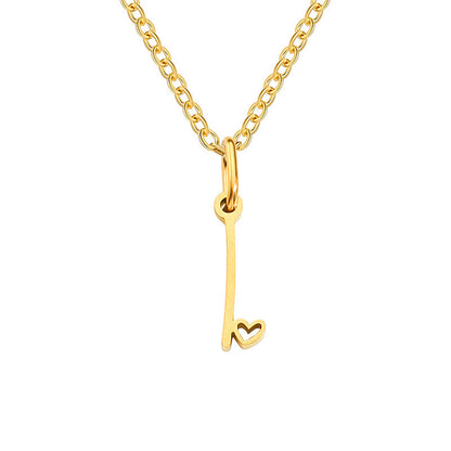 Hjärta Initial halsband | Guld