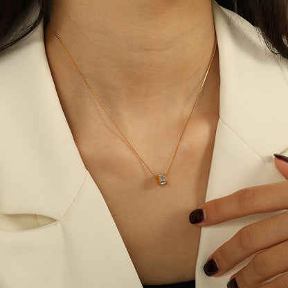 Elyna Polished Barrel halsband | Guld