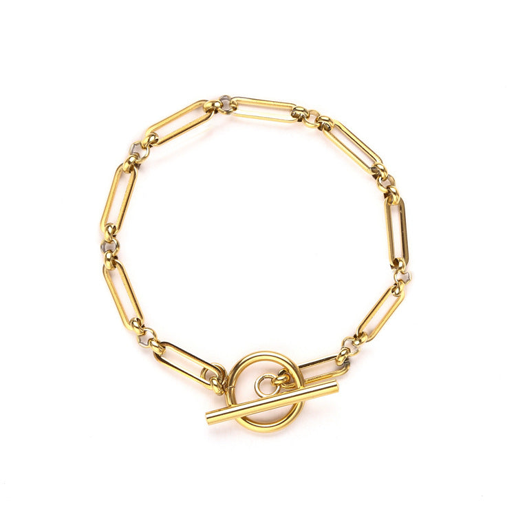 Link T-Stav armband | Guld