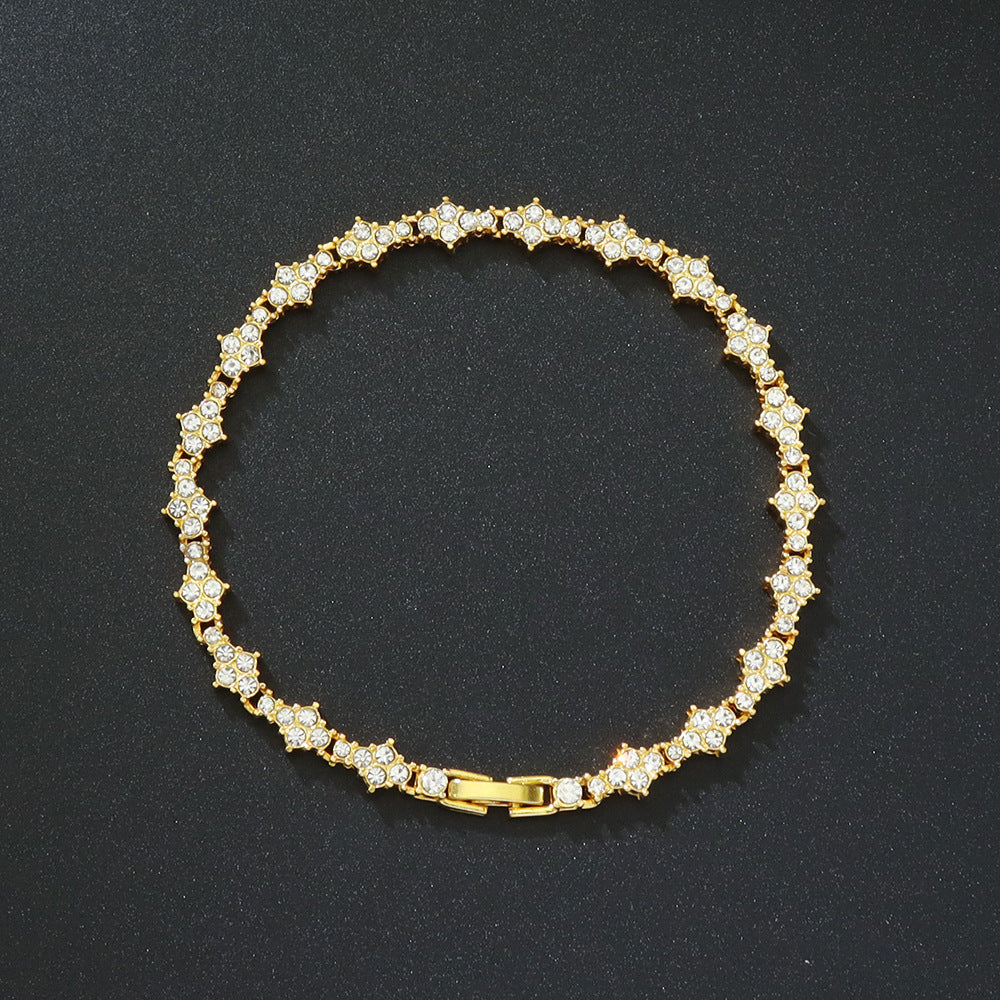 Klassisk Cluster Tennis armband | Guld