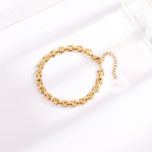 Timepiece kedjearmband | Guld