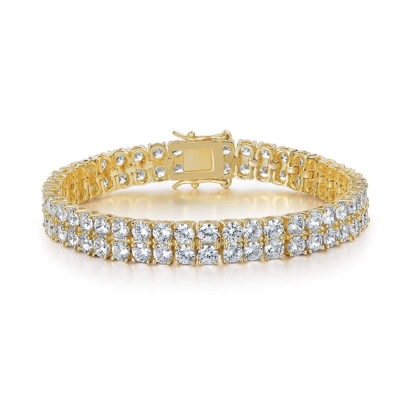Double Row Tennis armband | Guld
