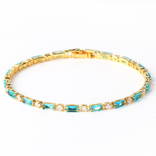 Naturlig Turkos Sten armband | Guld