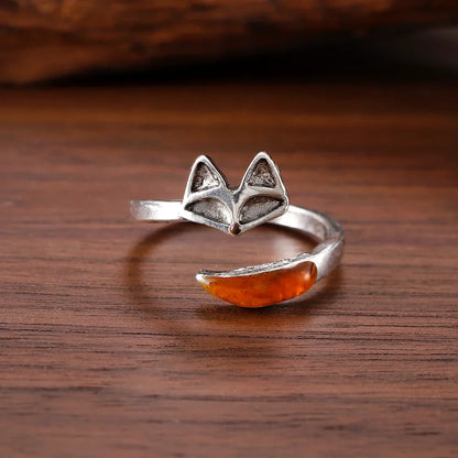 Vintage Räv Spirit Justerbar Ring