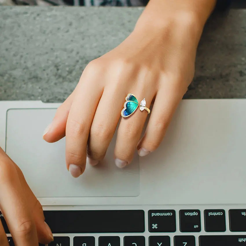 Blue Fjäril Dreams Ring
