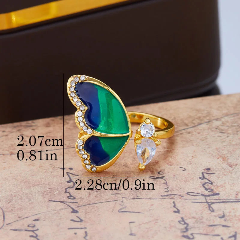 Blue Fjäril Dreams Ring