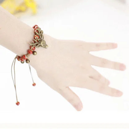 Ceramic Fawn Berlock Armband Handgjord