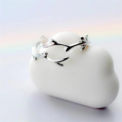 Sterling Silver Branch Nature Ring