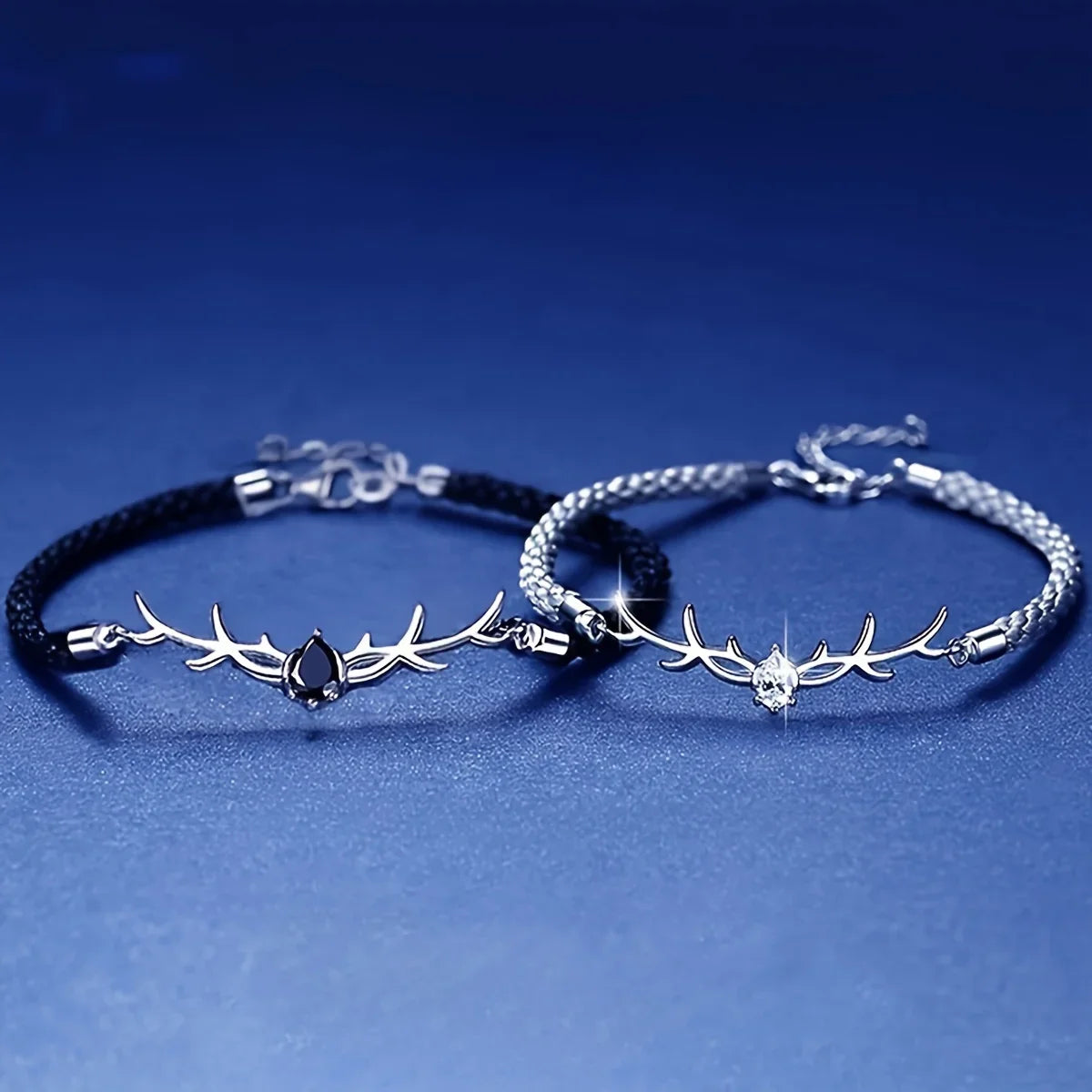 Deer Horn Hjärta Armband Zircon