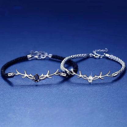 Deer Horn Hjärta Armband Zircon