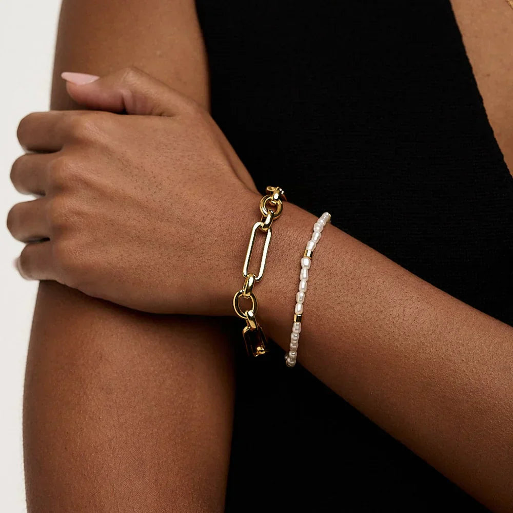 Link T-Stav armband | Guld