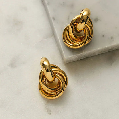 Statement Interlocking örhängen | Guld