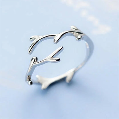 Sterling Silver Branch Nature Ring