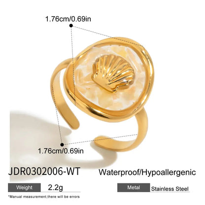 Ocean Sjöstjärna Snäcka Statement Ring