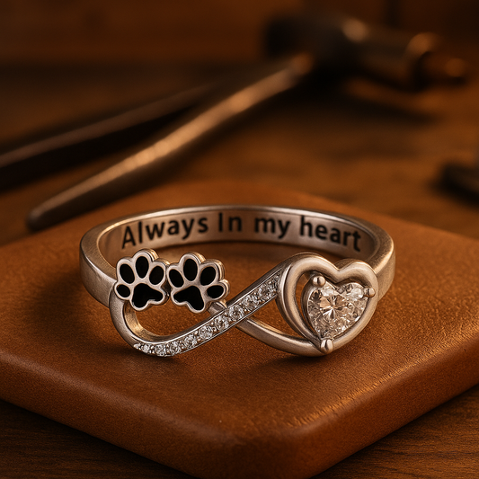 Sterling Silver Tass Print Infinity Ring