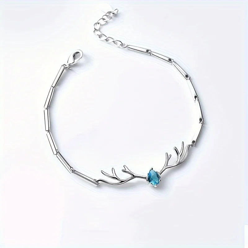 Deer Horn Hjärta Armband Zircon