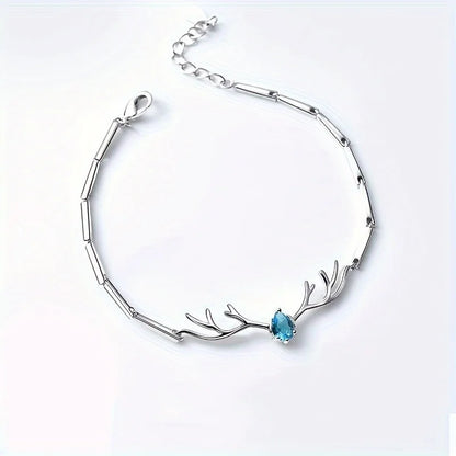 Deer Horn Hjärta Armband Zircon