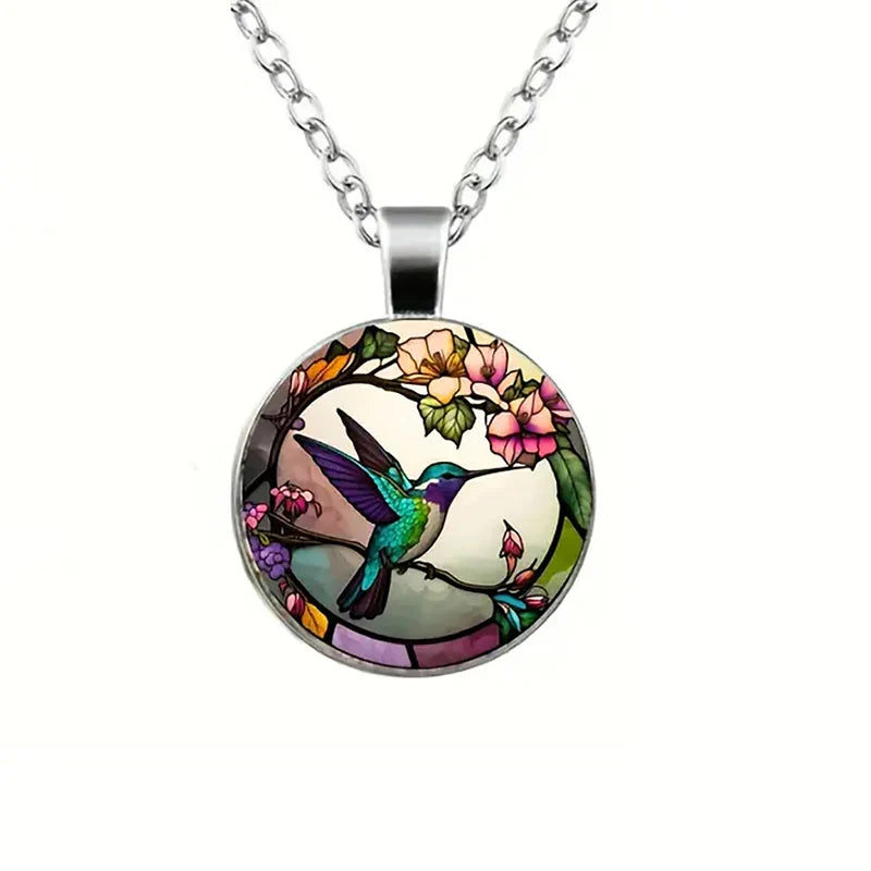 Kolibri Glass Dome Hänge Halsband
