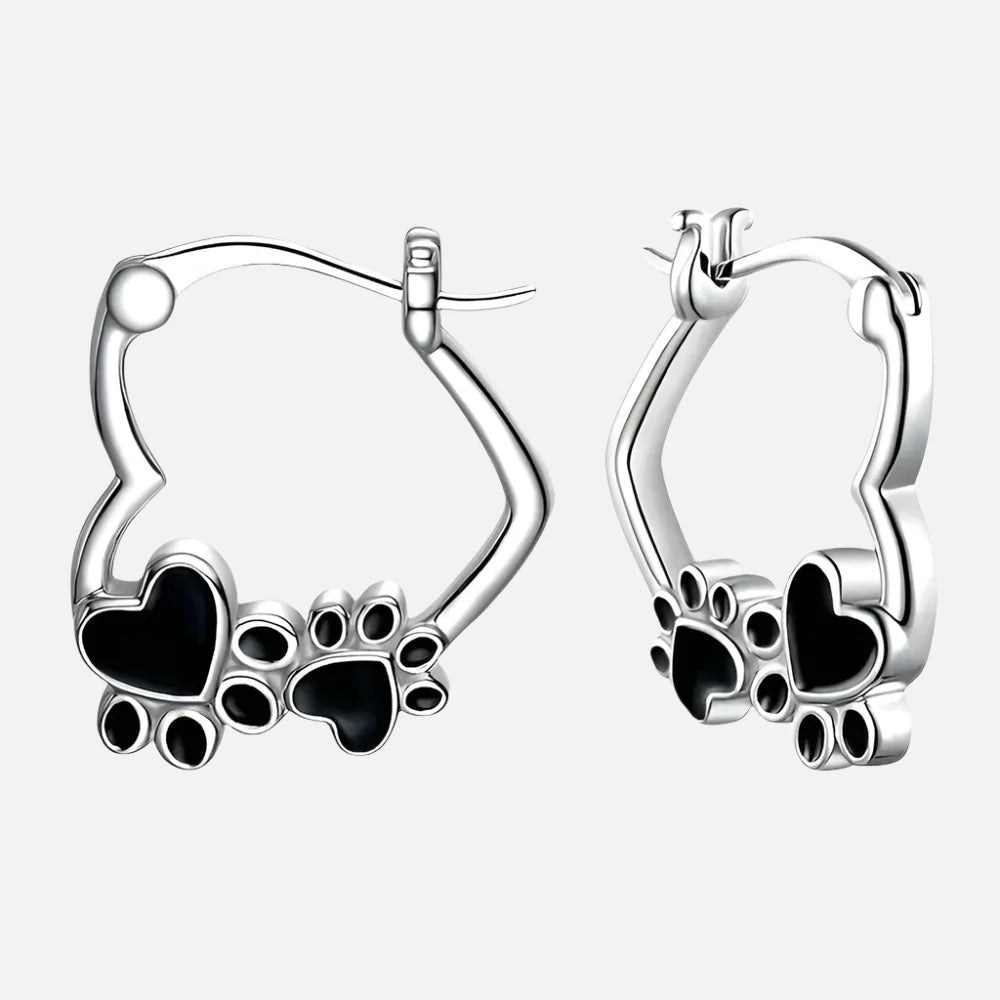 Silver Tass Hjärta Memorial Hoops