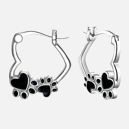 Silver Tass Hjärta Memorial Hoops