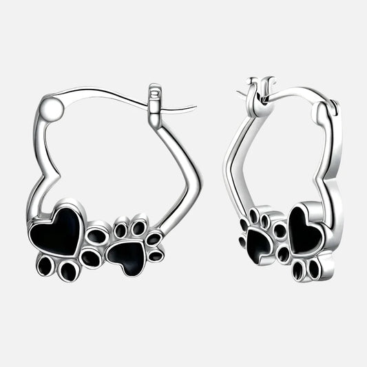 Silver Tass Hjärta Memorial Hoops
