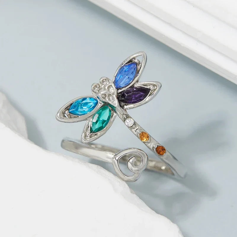Vintage Trollslända Justerbar Ring