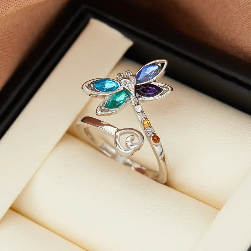 Vintage Trollslända Justerbar Ring