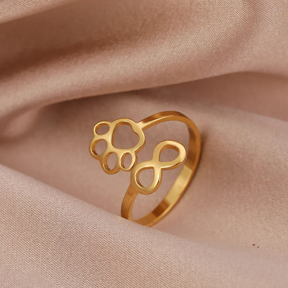 Sterling stål Infinity Tass Memorial Ring