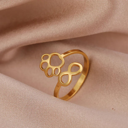 Sterling stål Infinity Tass Memorial Ring