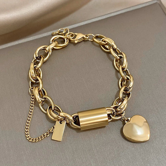 Heartened Kraftig armband | Guld